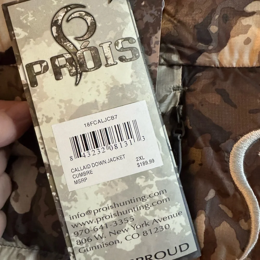 Prois Callaid Down Cumbre Camouflage Jacket - Picture 2 of 11